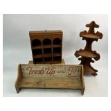 7up Wood Crate Shelf and 2 Trinket Display Shelves