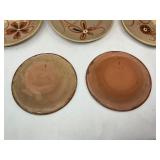 Mid Century Tonala Leaping Gazelle Pottery + Romanian Folk Art Plates
