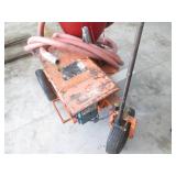 Walker Equipment Fireproofing foam sprayer with Hose Reel, cold spray other material as well - Orange Cart