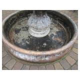 Ornate 3-Tier Stone Garden Fountain with Large Round Basin
