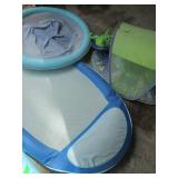 SwimWays Spring Float Pool Lounger - Palm Leaf Mesh Pool Lounger - Pop-Up Baby Tent