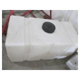 White Plastic Tank with Black Cap - Portable Liquid Storage