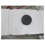 White Plastic Tank with Black Cap - Portable Liquid Storage