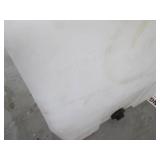 White Plastic Tank with Black Cap - Portable Liquid Storage
