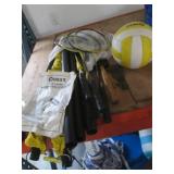 Quest Rec Level Badminton/Volleyball Set - 4 Rackets & Volleyball