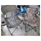 Camouflage Folding Camp Chairs - Set of 2 with Cup Holders