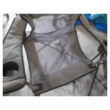 Camouflage Folding Camp Chairs - Set of 2 with Cup Holders