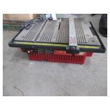 7-Inch Wet Tile Saw - Red Tile Saw with Sliding Fence