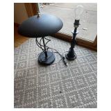 Two Black Table Lamps - 5 x 3