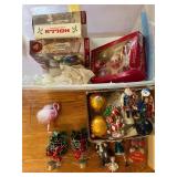 Christmas Ornament Assortment with Lights, Garland & Figurines