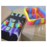 (BS) 12 Silicone Pyramid Ashtrays 2...