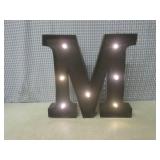 (EC1) Metal Lightup Letter "M" Deco...