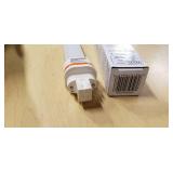 19 Sylvania substitube dulux GX23 bulb and 1 Ultra recessed & surface mounted kit trim