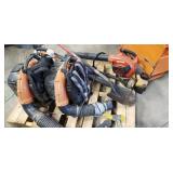 Pallet of echo and stihl blowers riobi weed eater ect