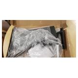 Rolling 2 tier metal laptop desk - black