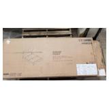 Upholstered headboard and bedframe - Full size - Black Faux Leather