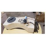 Lawn sprayer tank and pump