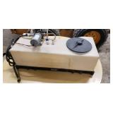 Lawn sprayer tank and pump