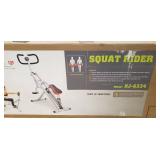Squat rider exercise machine