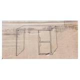 Desk with 2 cabinets  Black cherry