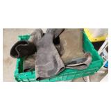 Tote of rubber boots