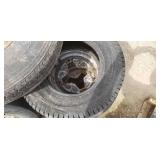Pallet of rims and tires