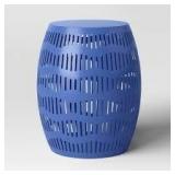Metal Cutout Round Patio Accent Table - Room Essentials™ - Blue