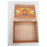 Vintage Indian Tabac Cigar Co. Wooden Box 8.25"x7"x3"