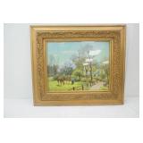 Framed Vintage Art Print 25.5"x29.5"