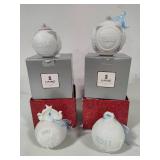 Lladro Holiday Sphere Ornaments (1989, 1994, 2003 & 2011)