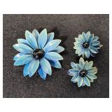 Three Floral Brooch & Earring Sets