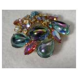 Alice Caviness Oil Slick Stone Brooch
