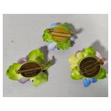 Cara China Staffordshire Bone China Floral Brooches