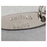 Whiting Davis Hematite Oval Pendant & Clip Earrings Set