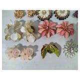 Vintage Earrings Lot #2 - Floral Assortment