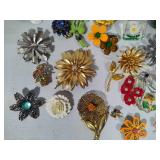 Floral Brooch Assortment