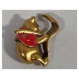 Warner Brothers 1992 Stamped Looney Toons Charm Bracelet & Disney Pooh Pin
