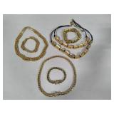 Necklace/Bracelet Gold Tone Costume Jewelry Sets