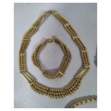 Necklace/Bracelet Gold Tone Costume Jewelry Sets