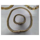 Necklace/Bracelet Gold Tone Costume Jewelry Sets