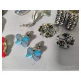 Lisner Stamped Vintage Brooches & Earrings