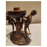 Art Deco Figural Statue Bronze Lamp - No Shade