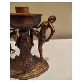 Art Deco Figural Statue Bronze Lamp - No Shade