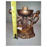 Art Deco Figural Statue Bronze Lamp - No Shade
