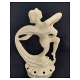 Art Deco Porcelian Scarf Dancer Flower Frogs