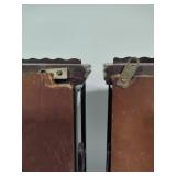 Butler Three-Tier Mirror Back Wood Shelves