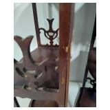 Butler Three-Tier Mirror Back Wood Shelves