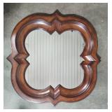 Large Unique Shaped Wood Wall Mirror