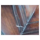 Large Unique Shaped Wood Wall Mirror