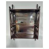 Scroll Two-Tier Shelf w/Mirrored Back